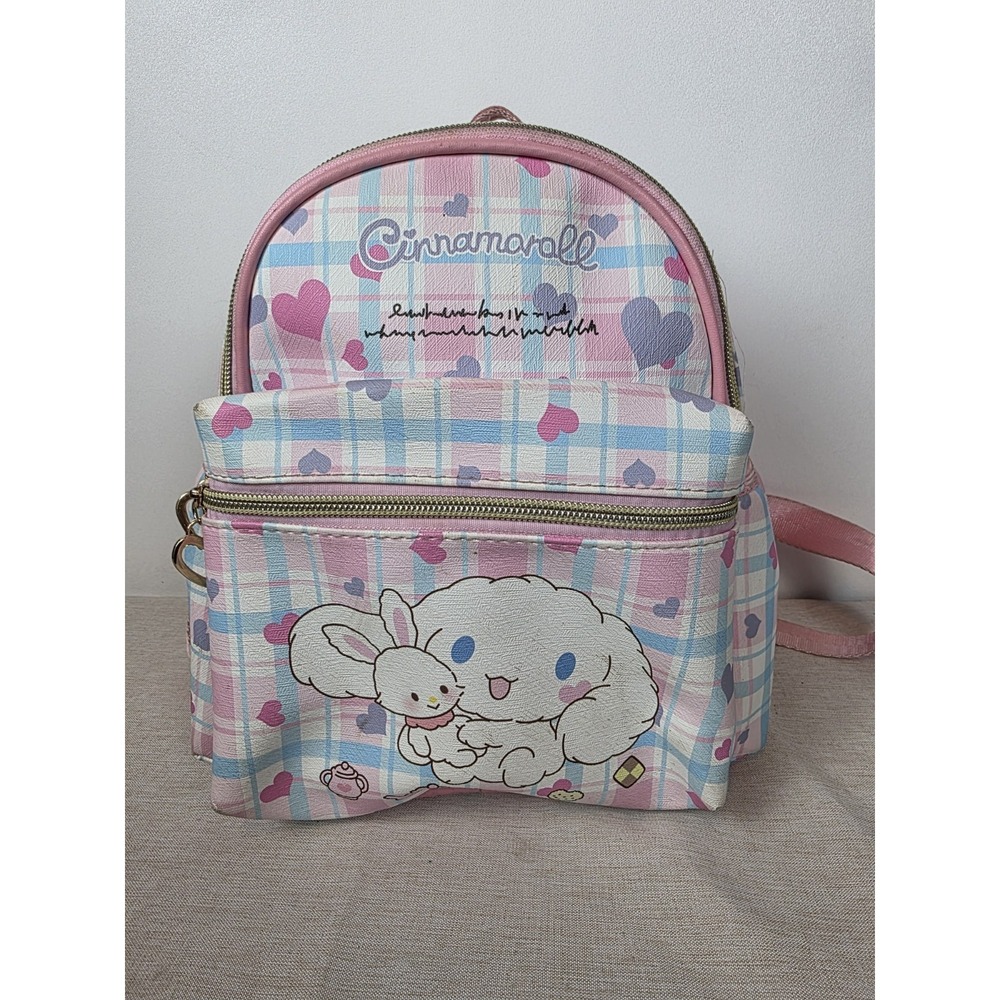 Sanrio Cinnamoroll mini backpack Pink Blue Plaid